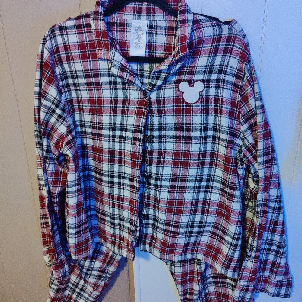 Disney Parks Plaid Flannel Pajama Set